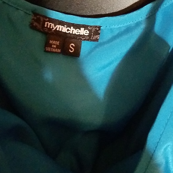 My Michelle Blue Spaghetti Strapped Braided Belt - Picture 3 of 3